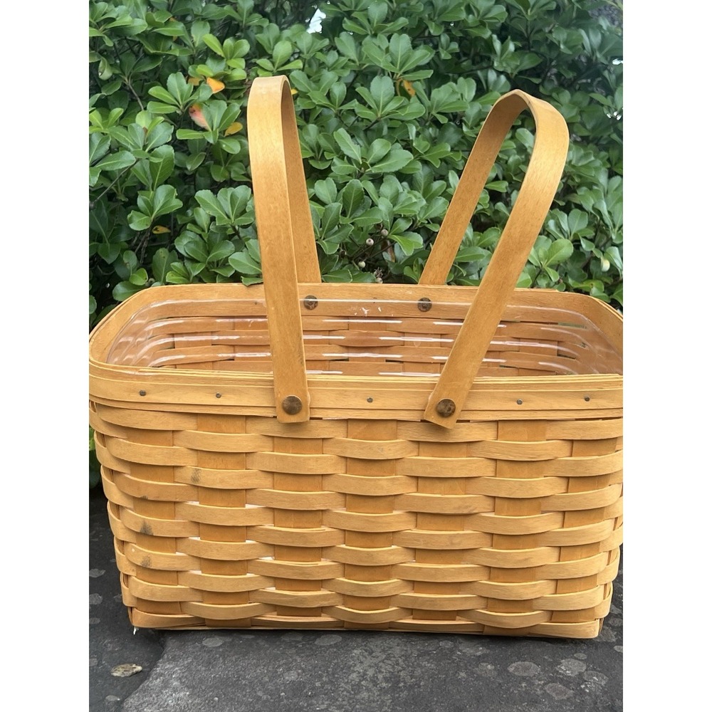 Longaberger 2004 RETIRED Warm Brown MEDIUM MARKET BASKET/ NO PROTECTOR - NEW